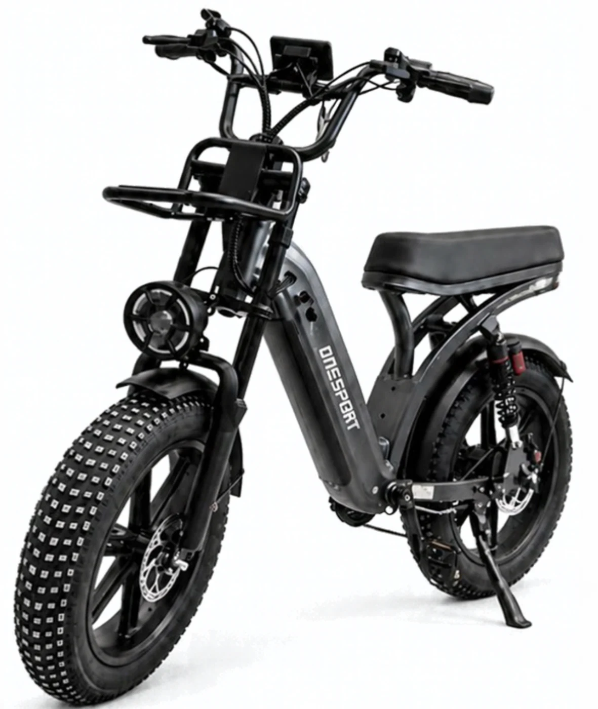 Bike elétrica X7 grafite com pneus largos
